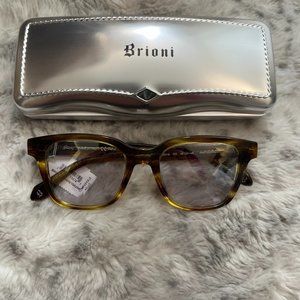 BRIONI ITALY photochromic br00318 003 49 20 145 tortoise EYEGLASSES frame &case